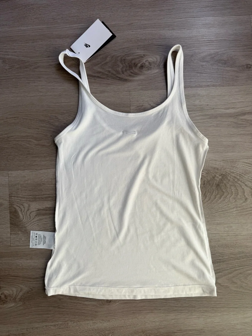 NWT Nike Embroidered Logo Women's Cami Tank Top - White - Size Small